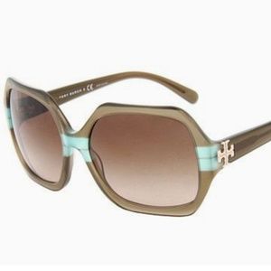 Tory Burch oversized smoke gradient lenses